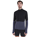 Image of Icebreaker Merino Blend 200 RealFleece Descender LS Half Zip Hoodie - Men's