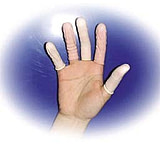 Image of Interworld Network Antistatic Latex Finger Cots, InterWorld 10144-103 Yellow