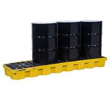 Image of Justrite 4 Drum Pallet Inline Yel 28630