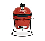 Image of Kamado Joe Joe Jr. Grill with Cast Iron Stand in Blaze Red
