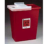 Image of Kendall Healthcare Sharps Disposal Containers, Large Volume, Tyco Healthcare/Kendall 8980 Containers With Hinged Lid With Clear Lid