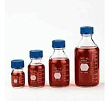 Image of Kimble/Kontes KIMAX GL45 Media/Storage Bottles, Graduated, Kimble Chase 14395 500 Media Bottles With Blue Cap