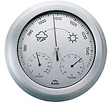 Image of Konus Weather Instrument Metal Weather Station Thermometer Barometer Hygrometer