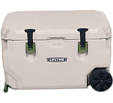 Lifetime Products 65 Quart High Performance Cooler w/ Wheels, Pumice/Blue, 91179