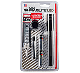 Image of Maglite SP2201C Mini Maglite Red/Blue/Clear LED 97 Lumens AA (2) Battery Black