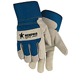 Image of MCR Safety Artic Jack Premium Split Pigskin Insulated Leather Palm Work Gloves, Fabric Back with 2.5in Safety Cuff, Thermosock Lined