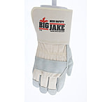 Image of MCR Safety Big Jake Premium A+ Side Leather Palm Work Gloves, 4.5in Safety cuff, Sewn with DuPont Kevlar