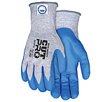 MCR Safety Cut Pro 10 Gauge Dyneema Diamond Technology/Steel Shell Cut Resistant Work Gloves, Nitrile Foam Coated Palm and Fingertips, Blue/Blue, Medium, 9672DT5M