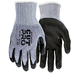 MCR Safety Cut Pro 15 Gauge Hypermax Shell Cut, Abrasion and Puncture Resistant Work Gloves, Nitrile Foam Coated Palm and Fingertips, Black/Blue, Medium, 92715NFM
