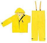 Image of MCR Safety Hydroblast Series 2 Piece Hydroblasting Rain Suit, .28mm PVC/Nylon/PVC, Rain Jacket, Attached Hood and Bib Pants