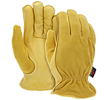Image of MCR Safety Leather Drivers Insulated Work Gloves, Select Grade Grain Deerskin Palm, Split Leather Back, Fleece Lined and Keystone thumb