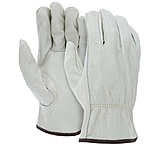 Image of MCR Safety Leather Drivers Work Gloves, CV Grade Unlined Grain Cow Leather, Keystone Thumb