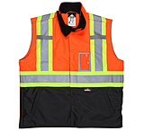 Image of MCR Safety Luminator Break Away Body Warmer, ANSI Class 2 &amp; CSA Class 2, Water Resistant, Insulated, Fleece Liner