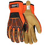 Image of MCR Safety UltraTech Mechanics Hi-Vis Cut and Abrasion Resistant Gloves, DSM Dyneema Diamond Technology Lined, Goatskin Palm and TPR Back of Hand Protection