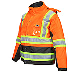 Image of MCR Safety Vortex Hi-Vis Rainwear Winter Jacket, Double Insulated Rip Stop Poly/PU, ANSI 107 Class 3 and CSA Z96 Class 2 Level 2
