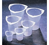 Image of Medegen Medical Tri-Pour Graduated Disposable Beakers, Polypropylene PL5930-1K0 Caps, Case of 250