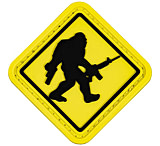 Image of Merica Life BigFoot Crossing Sign Armed Patch