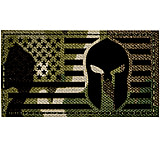 Image of Merica Life Reflective Fabric US Flag w/ Spartan Molon Labe Patch