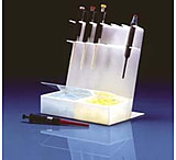 Image of Mitchell Plastics Pipettor Stand with Bins, Mitchell Plastics PH-6500 Pipet Bin Station