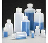 Image of Nalge Nunc Boston Round Bottles, High-Density Polyethylene, Narrow Mouth, NALGENE 2002-0032, Pack of 6