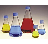Image of Nalge Nunc Disposable Erlenmeyer Flasks with Vented Closure, PETG, Sterile, NALGENE 4115-0250 Plain Bottom Flasks