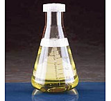 Image of Nalge Nunc Erlenmeyer Flasks with Polypropylene Screw Cap, Polycarbonate, NALGENE 4108-0125, Pack of 6