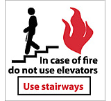 Image of National Marker Sign In Case Of Fire Do Not Use Elevator, S31P