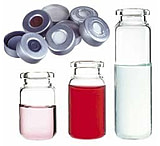 Image of Thermo Scientific Headspace Crimp-Top Vials, Thermo Scientific C4020-36AP Aluminum Seals Gray PTFE/Black Butyl Rubber, Molded