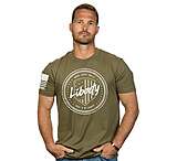 Image of Nine Line Apparel Liberty Crcl Men's T-shirt Green 2x-large