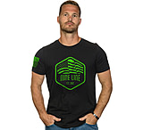 Image of Nine Line Apparel Neon Flag Men's T-shirt Black Small