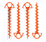 Image of Nite Ize Orange Screw Small Ultimate Ground Anchor - 4 Pack