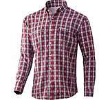 Image of Nomad Stretch Lite Plaid Ls Button Down Navy/red Large