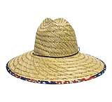 Image of Outdoor Cap Natural Straw Stars &amp; Stripes Brim