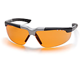 Image of Pyramex Reatta Safety Eyewear - Orange Lens, Black-Silver Frame