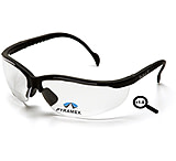 Image of Pyramex V2 Readers Glasses - Clear + 1.0 Lens, Black Frame