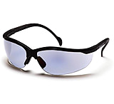 Image of Pyramex Venture II Safety Eyewear - Blue Indoor/Outdoor Mirror Lens, Black Frame
