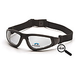 Image of Pyramex XSG reader Goggles/Glasses - Black Frame, Clear Anti-Fog + 2.0 Lens