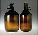 Image of Qorpak Amber Glass Jugs, Qorpak 7562TA With 14B White Rubber-Lined Cap, Case of 6