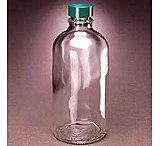 Image of Qorpak Boston Round Bottles, Narrow Mouth, Qorpak 7712A With Tinfoil-Lined Black Phenolic Cap, Case of 24