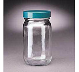Image of Qorpak Standard Bottles, Wide Mouth, Qorpak 7772 With Pulp/Vinyl-Lined Black Phenolic Cap, Case of 12