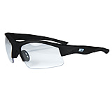 Image of Radians M&amp;P MP104 Shooting Glasses Clear Lens Black Half Frame Rubberized With Zippered Case MP104-11C