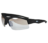 Image of Radians M&amp;P MP104 Shooting Glasses Indoor-Outdoor Lens Black Half Frame Rubberized With Zippered Case MP104-91C