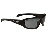 Image of Radians M&amp;P MP108 Shooting Glasses Smoke Lens Black Full Frames With Zippered Case MP108-21C