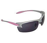 Image of Radians Women's Shooting Glasses Smoke Lens With Silver/Pink Frame PG0820CS