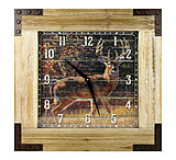 Image of River's Edge Wooden Frame 24-Inch Clock - Deer