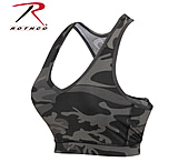 Rothco Camo Sports Bra, Black Camo, XL, 2922-BlackCamo-XL