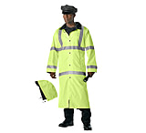 Image of Rothco Hooded Reflective Rain Parka