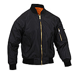 Rothco Lightweight MA-1 Flight Jacket, Black, 6320-Black-XXS