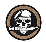 Image of Rothco PVC Military Skull &amp; Knife Morale Patch