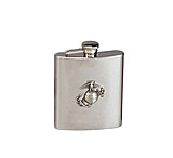 Image of Rothco Stainless Steel Marine Corps Emblem Flask